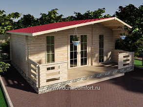 Дачный домик 6045 с верандой